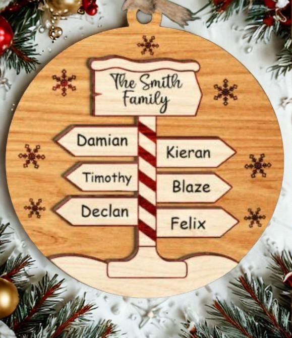 Personalized Family Tree Ornament – Add All Your Loved Ones’ Names