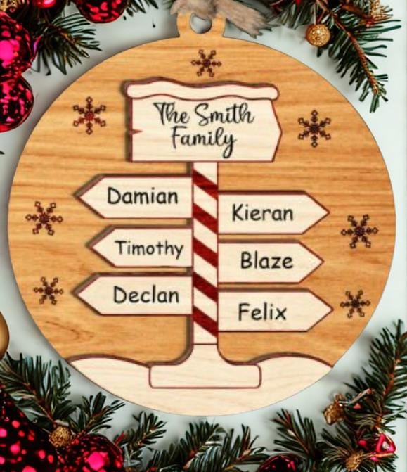Personalized Family Tree Ornament – Add All Your Loved Ones’ Names