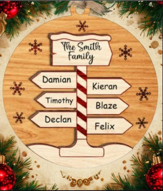 Personalized Family Tree Ornament – Add All Your Loved Ones’ Names